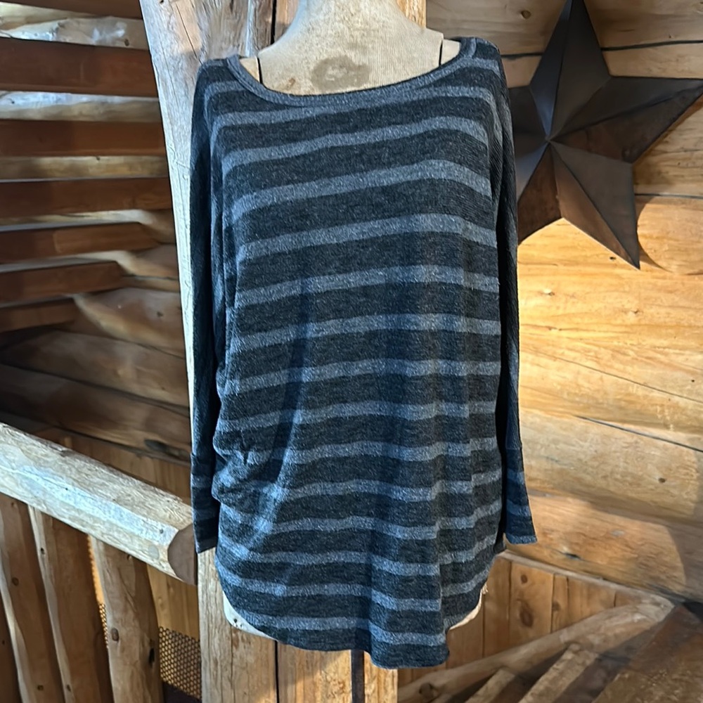 Striped Gray Women's Top